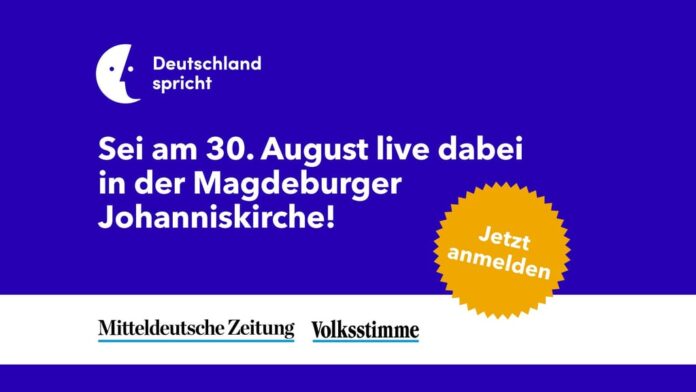 Aktion „Deutschland Spricht“: „Arbeiten die Deutschen zu wenig?“ – Diskutieren Sie live in Magdeburg mit! Aktion „Deutschland Spricht“: „Arbeiten die Deutschen zu wenig?“ – Diskutieren Sie live in Magdeburg mit!